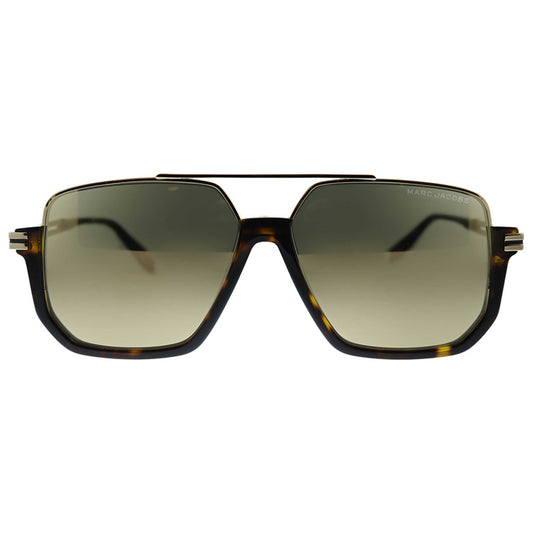 Marc Jacobs MARC413/S Aviator Sunglasses in Gold Mirror / Havana, front view