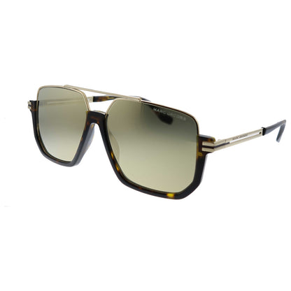 Marc Jacobs MARC413/S Aviator Sunglasses in Gold Mirror / Havana, angle view