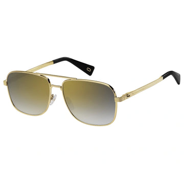 BROWN SHEDED LENSES WITH LIGHT GOLD FRAME