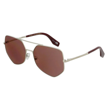 BURGUNDY LENSES WITH SILVER FRAME