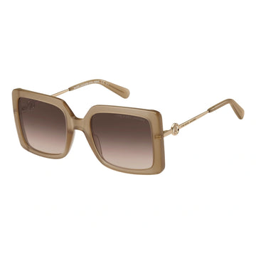 BROWN GRADIENT LENSES WITH BEIGE FRAME