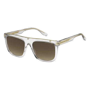 BROWN SHADED LENSES WITH CRYSTAL FRAME