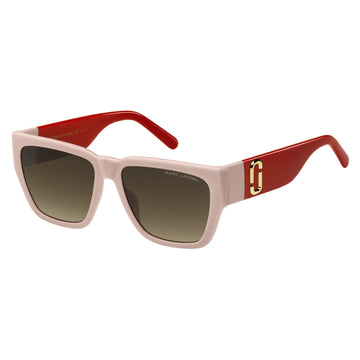 BROWN GRADIENT  LENSES WITH PINK RED FRAME