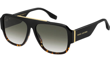GREEN SHADED LENSES WITH BLACK HAVANA FRAME
