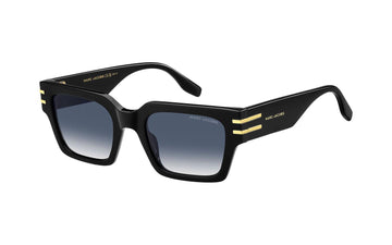 BLUE SHADED LENSES WITH BLACK FRAME