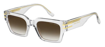 BROWN SHADED LENSES WITH CRYSTAL FRAME