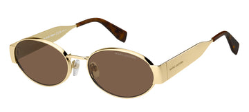 SOLID BROWN LENSES WITH GOLD FRAME