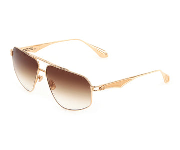 BROWN GRADIENT LENSES WITH GOLD PLATED TITANIUM  FRAME