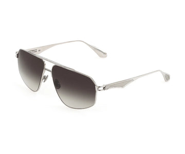GRAY GRADIENT LENSES WITH SLIVER PALLADIUM PLATED TITANIUM FRAME
