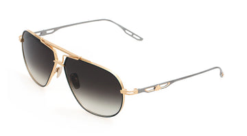 GRAY GRADIENT LENSES WITH MELLOW MATTE GOLD PLATED TITANIUM FRAME