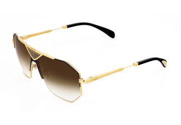 BROWN GRADIENT LENSES WITH GOLD PLATED TITANIUM  FRAME