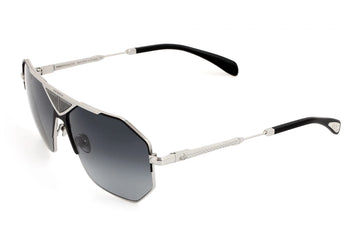GRAY GRADIENT LENSES WITH SLIVER BLACK TITANIUM FRAME