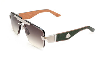 BROWN GRADIENT LENSES WITH SLIVER TITANIUM WOOD SIDE FRAME