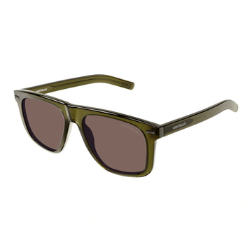 BROWN LENSES WITH LIGHT GREEN FRAME