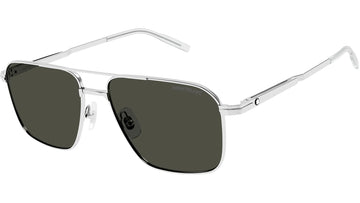 SOLID GRAY LENSES WITH SHINY SILVER FRAME