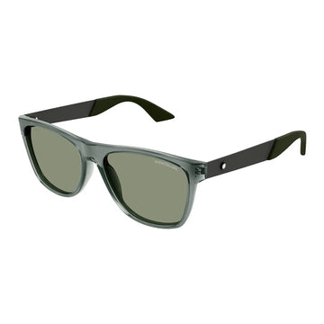 GREEN LENSES WITH GRAY TRANSPARENT FRAME