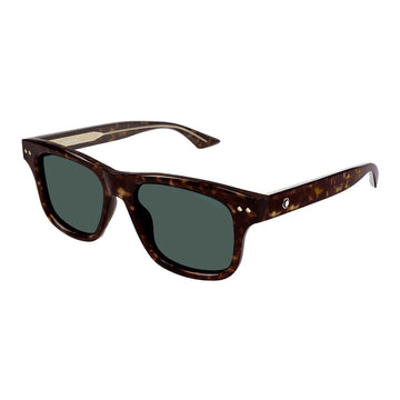 SOLID GREEN LENSES WITH HAVANA FRAME