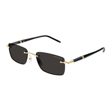 SOLID GRAY LENSES WITH GOLD FRAME