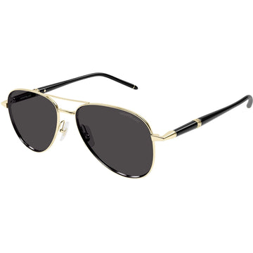 SOLID GRAY LENSES WITH GOLD FRAME