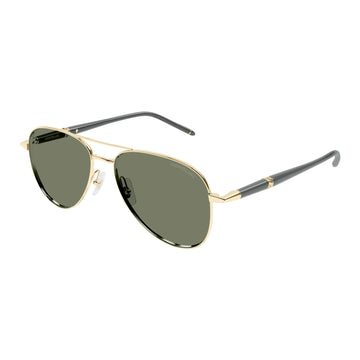 SOLID GREEN LENESE WITH GOLD FRAME