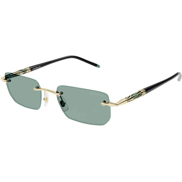 SOLID GREEN LENSES WITH GOLD FRAM