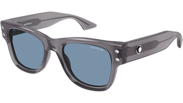 LIGHT BLUE LENSES WITH TRANSPARENT GRAY FRAME