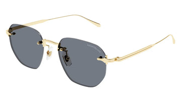 SOLID GRAY LENSES WITH SHINY GOLD FRAME