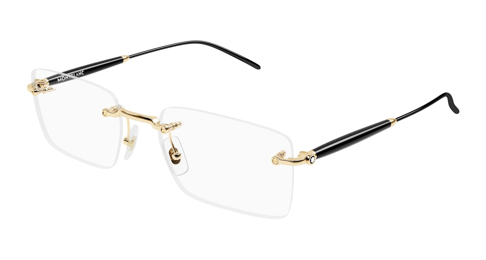 Montblanc MB0411O Rectangle Eyeglasses in Gold, front view