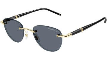 LIGHT GRAY LENSES WITH SHINY GOLD FRAME