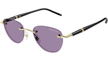 SOLID PURPLE LENSES WITH SHINY GOLD FRAME