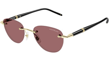 SOLID ORANGE LENSES WITH SHINY GOLD FRAME