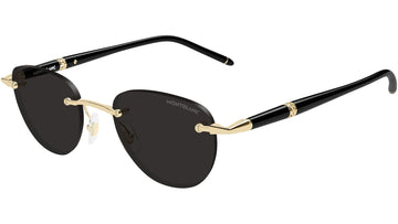 SOLID GRAY LENSES WITH SHINY GOLD FRAME