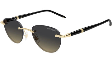 GRAY ORANGE GRADIENT LENSES WITH SHINY GOLD FRAME