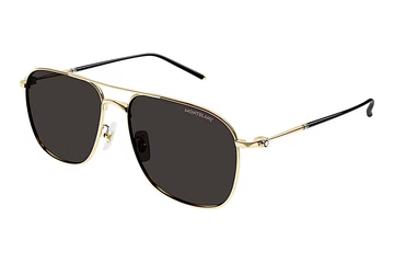 SOLID GRAY LENSES WITH LIGHT GOLD FRAME