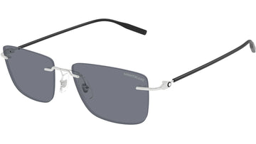 SOLID GRAY LENSES WITH SHINY SILVER FRAME
