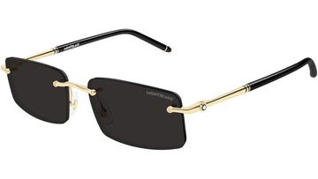 SOLID GRAY LENSES WITH SHINY GOLD FRAME