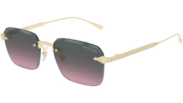 GRAY GRADIENT RED LENSES WITH SHINY GOLD FRAME