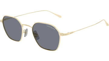 SOLID GRAY LENSES WITH SHINY GOLD FRAME
