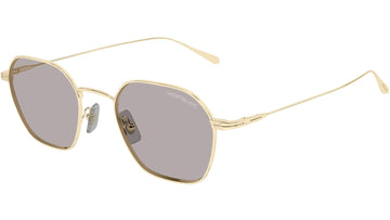 SOLID MAUVE LENSES WITH SHINY GOLD FRAME