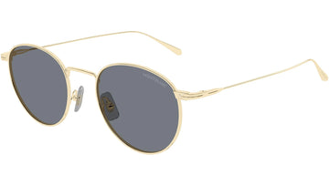 SOLID GRAY LENSES WITH SHINY GOLD FRAME