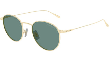 SOLID LIGHT GREEN LENSES WITH SHINY GOLD FRAME
