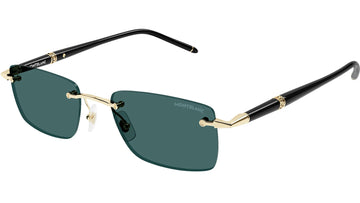 SOLID TEAL LENSES WITH GOLD FRAME