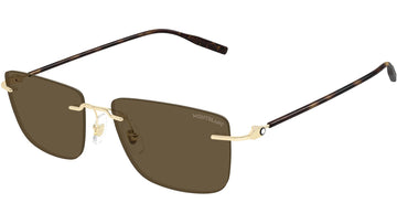 SOLID BROWN LENSES WITH GOLD FRAME