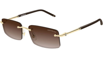 BROWN GRADIENT LENSES WITH SHINY GOLD FRAME