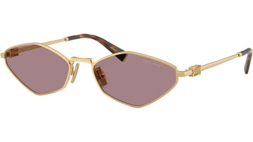 LIGHT PURPLE BROWN LENSES WITH GOLD FRAME