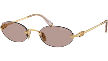 LIGHT PURPLE BROWN LENSES WITH GOLD FRAME