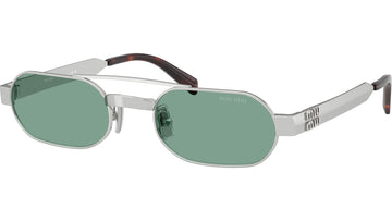 GREEN LENSES WITH ANCIENT SILVER FRAME