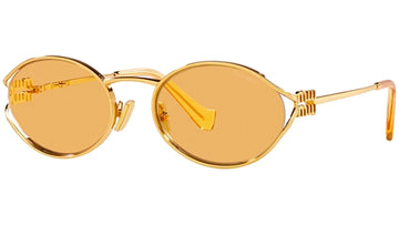 LIGHT ORANGE LENSES WITH GOLD FRAME