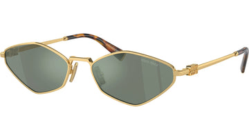 GREEN MIRROR INTERNAL SLIVER LENSES WITH GOLD FRAME