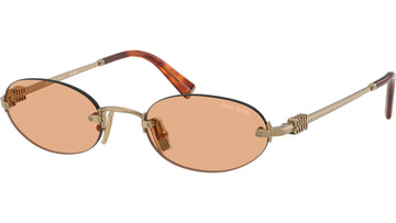 LIGHT ORANGE LENSES WITH BRASS FRAME